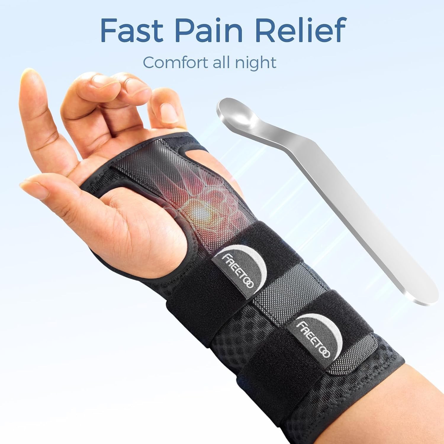 Reversible Wrist Brace Carpal Tunnel Night Support Left Right Hand Splint