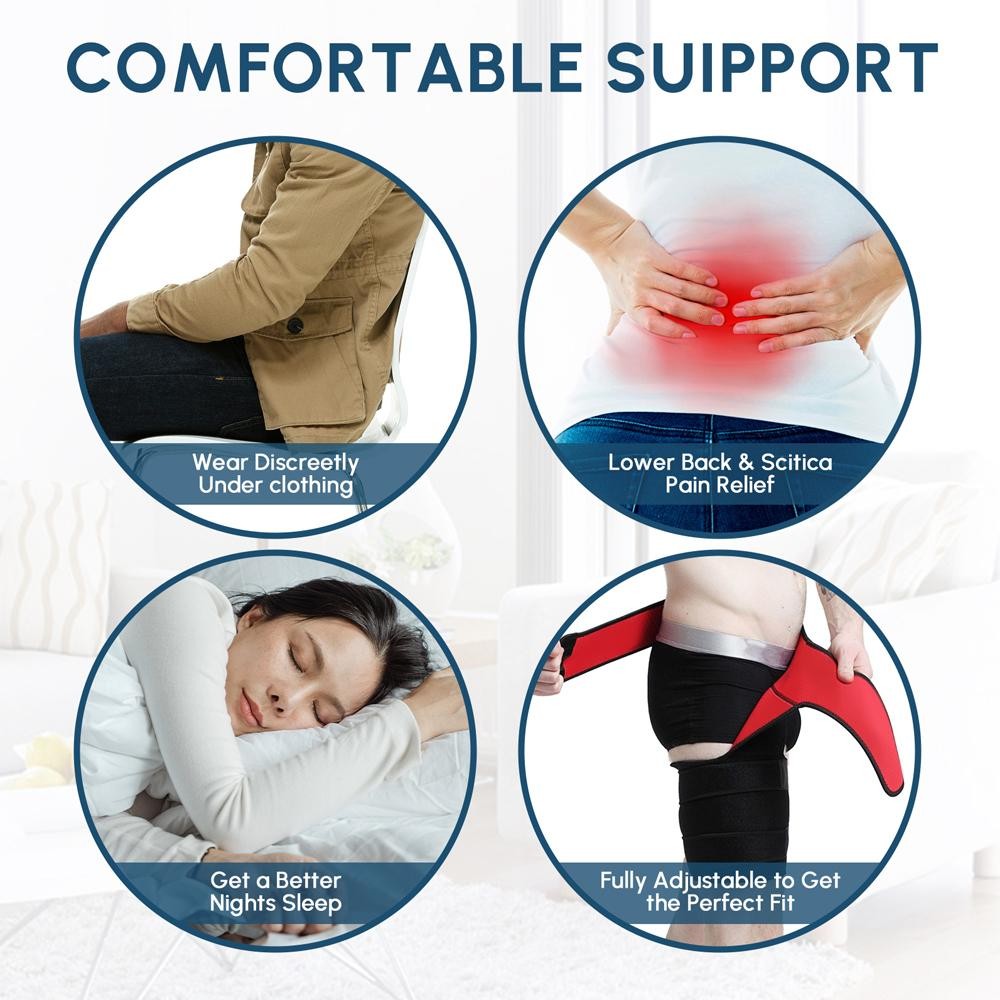 1pcs Groin Support, Groin Compression Wrap for Hip Flexor Brace, Adjustable Scia