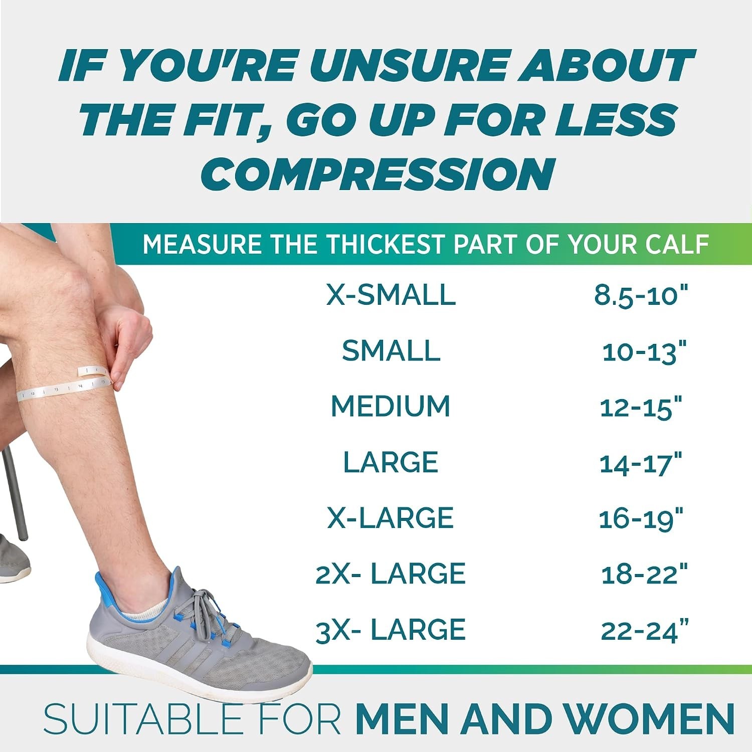 Calf Compression Sleeve Men Women Leg Support Running Soccer Cycling Pair