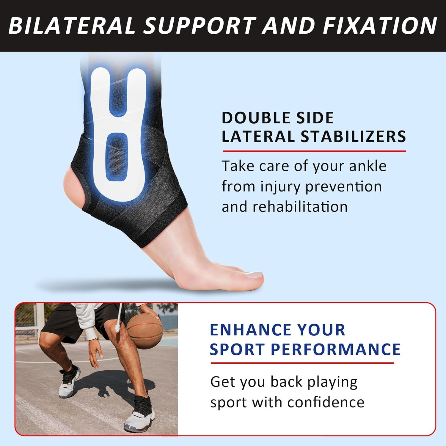 Lightweight and Adjustable Ankle Brace – Essential for Running & Volleyball