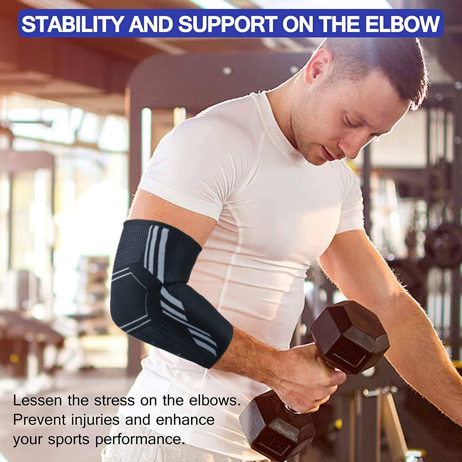 Copper Elbow Support Brace Arm Compression Sleeve Joint for Arthritis Joint Pain
