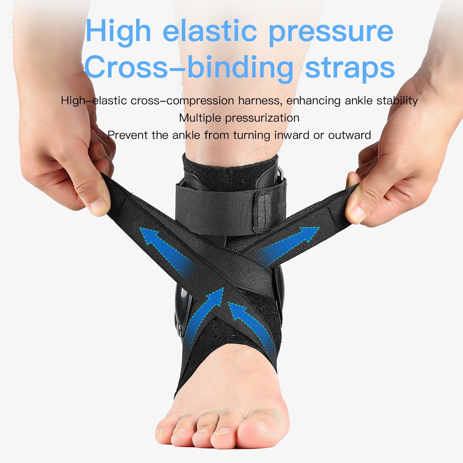 Ankle Brace for Sprained Ankle Support with Side Stabilizers for Men Women Ankle