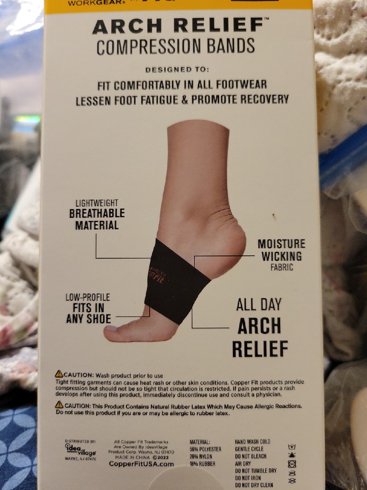 Copper Fit Arch Relief Compression Bands, Professional Grade Plantar Fascitis