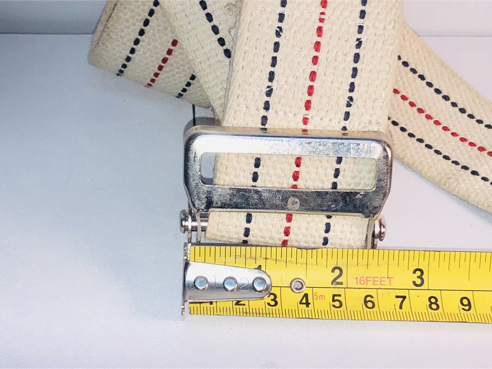 Large Gait Belt W/ Metal Buckle, 58 Inch, White Essential Medical Supply Medline