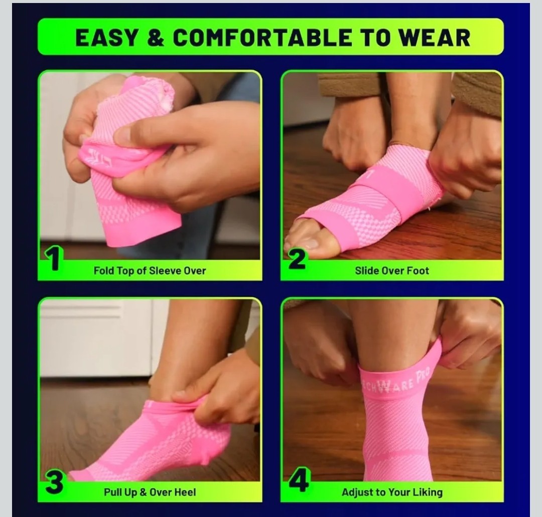 TechWare Pro Ankle Brace Compression Sleeve – Plantar Fasciitis Sock….