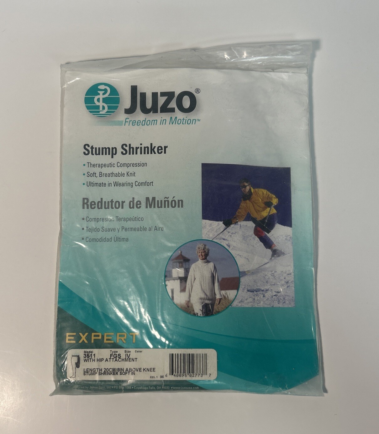 Juzo Above Knee Stump Shrinker, Model 3511, Type FGS, Size 4, Length 20cm/8in