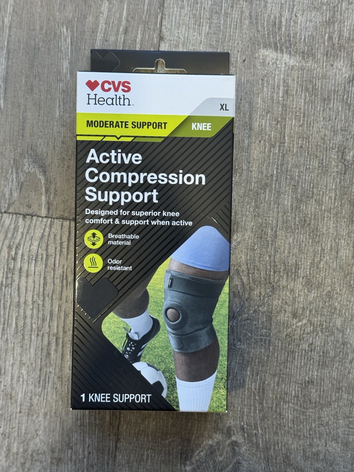 CVS Active Compression Support Knee Size XL Moderate Support NEW Odor Resistant