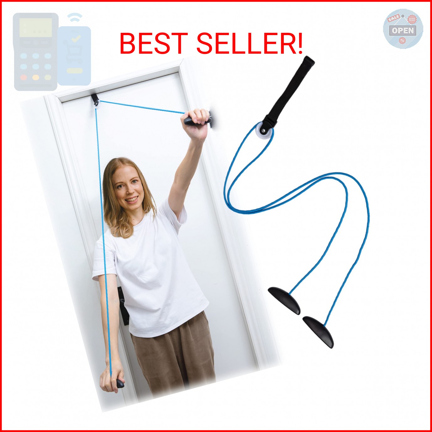 Shoulder Pulley Over The Door Physical Therapy System, Exercise Pulley, Alleviat
