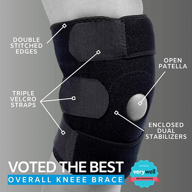 Knee Brace Support Leg Compression Sleeve Sports Patella Protector Stabilizer
