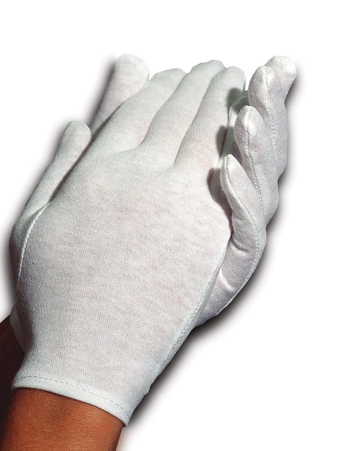 Cara Moisturizing Eczema 100% Premium Cotton Gloves, Small, White, 3 Pairs inclu