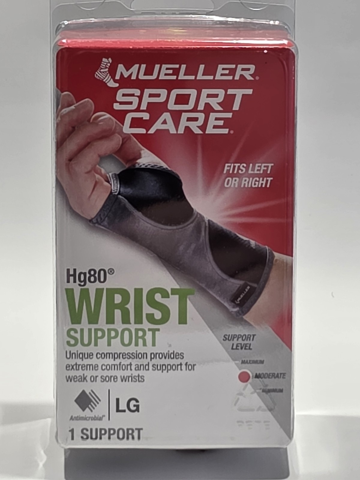 Mueller Sports Medicine Hg80 Wrist Support, Black, Large
