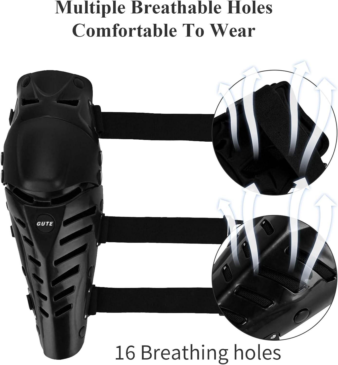 Knee Pads, Adjustable Long Leg Sleeve Gear Crashproof Nonslip Protective Shin Gu