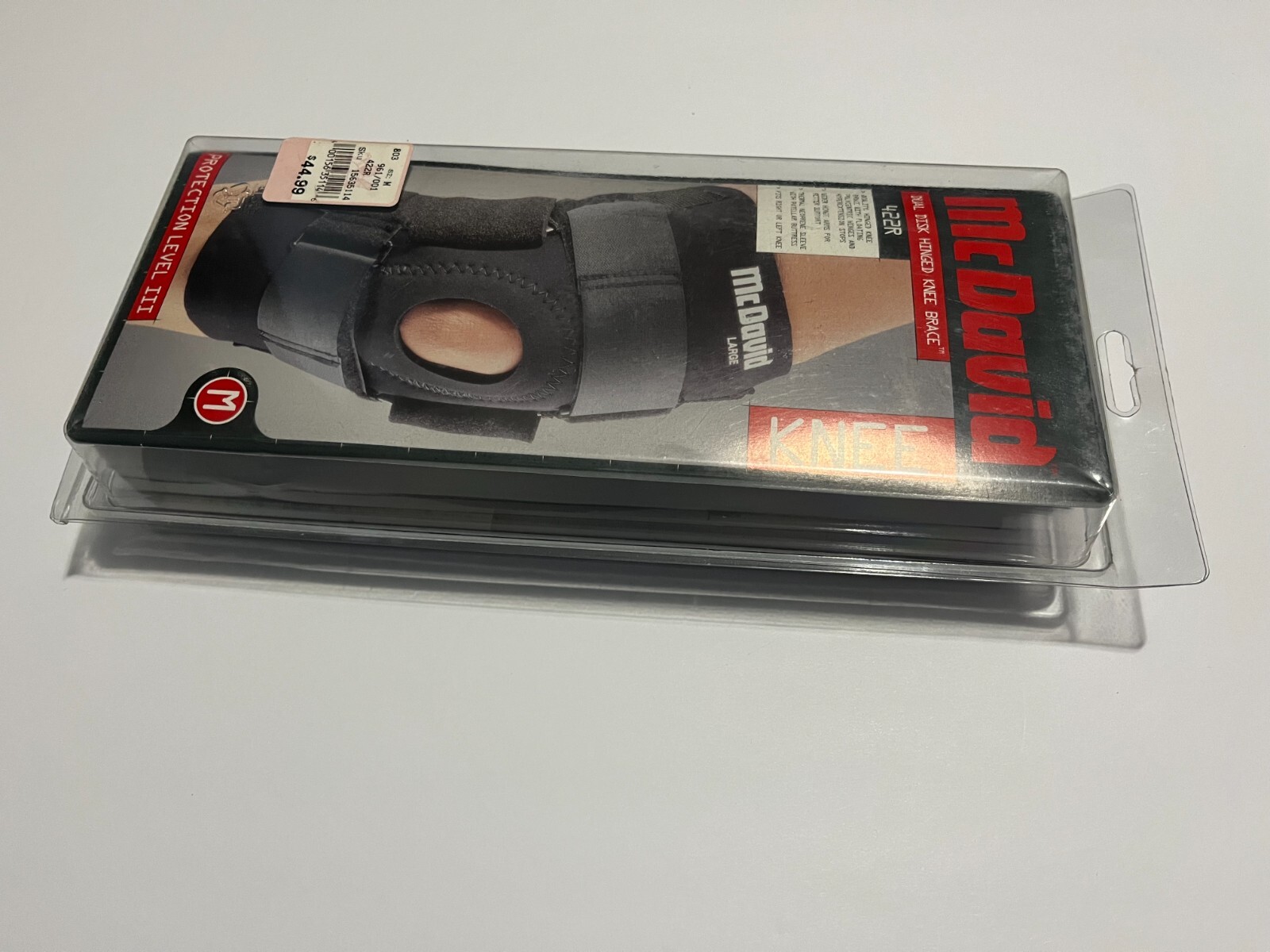 McDavid Dual Disk Hinged Knee Brace 422R Size Small Protection Level III Black