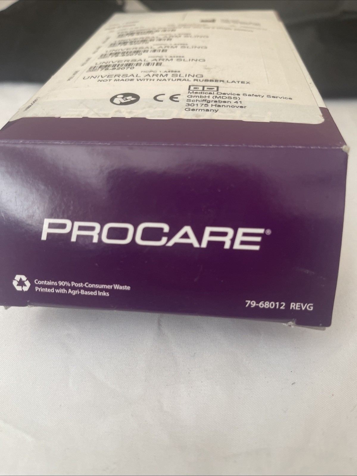 NEW Procare Arm Sling Hook and Loop Closure, Universal 1 Count, Black 79-92070