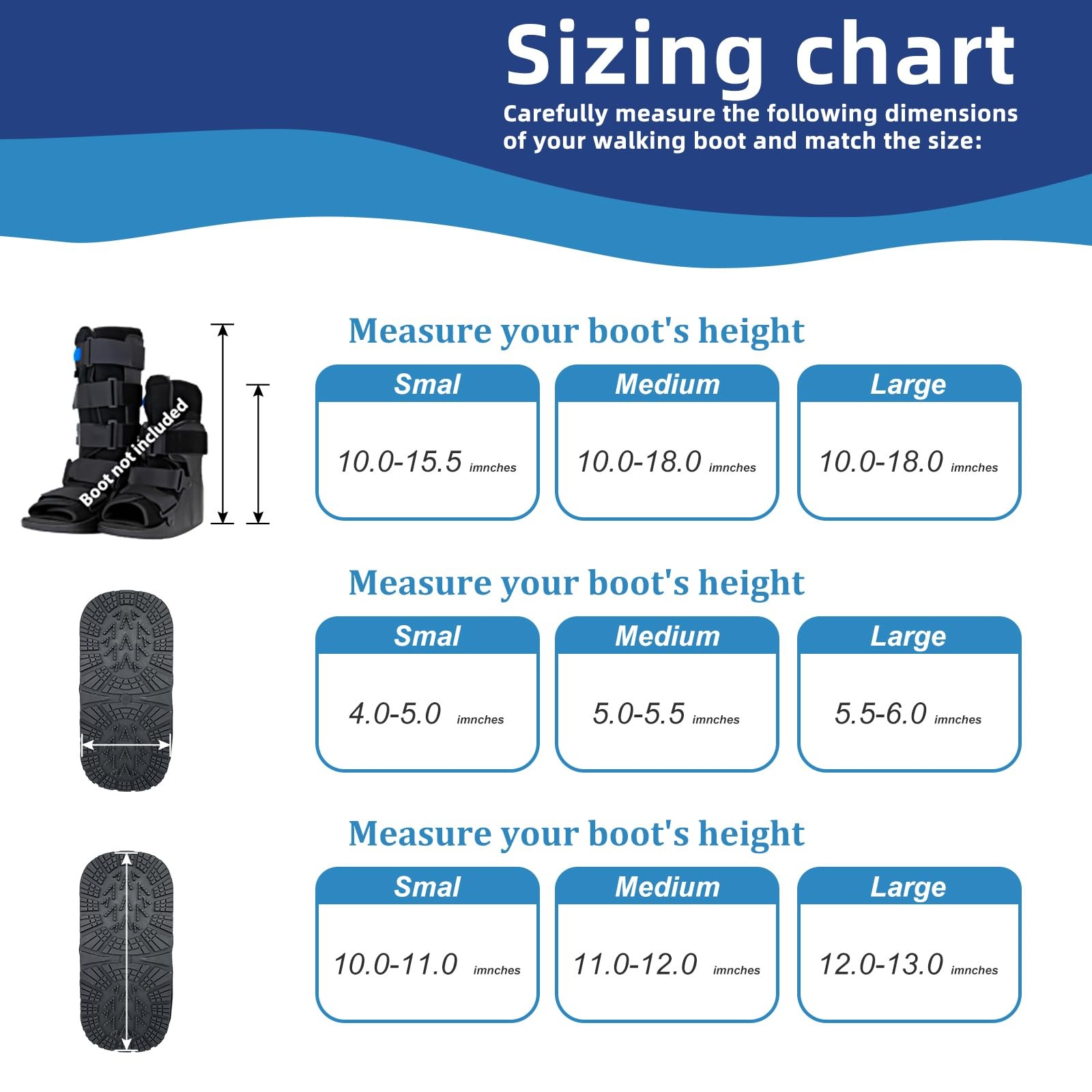 Short Waterproof Walking Boot Cover for Medical and Orthopedic Boots