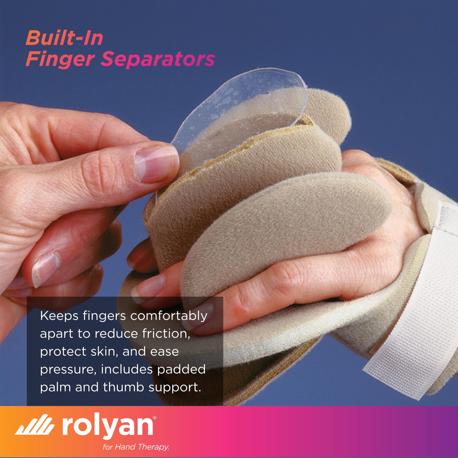Rolyan Sof-Foam Palm Shield For Right Hand Finger Separators And Soft Foam