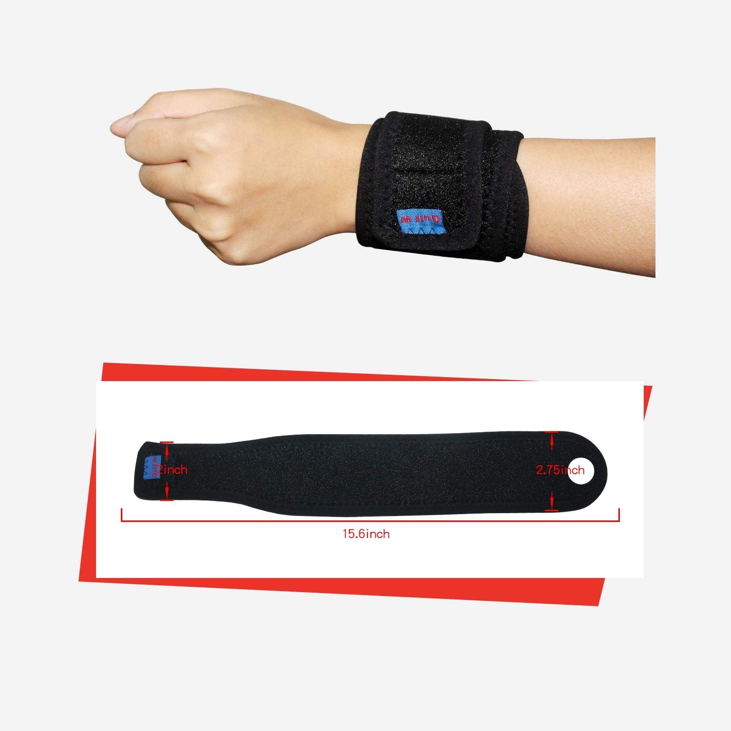 Reversible Wrist Support Straps – 2-Pack for Sports Injuries & Tendonitis Relief