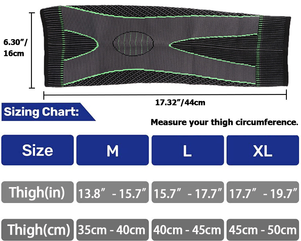 Women Men Leg Brace Thigh Compression Sleeve Socks Knee Calf Support Pain Relief
