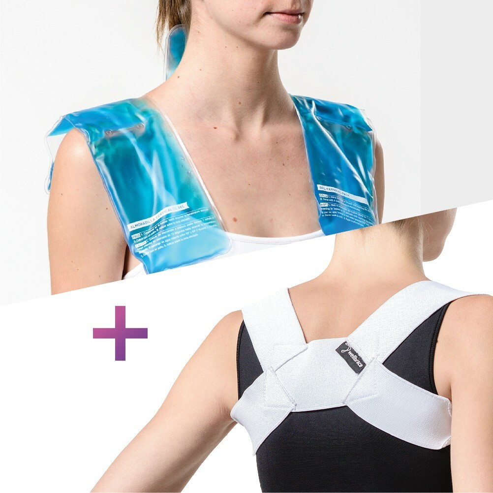 Complete Back Shoulder&Cervical Pain pack-Includes Hot&Cold Pad+Shoulder Brace