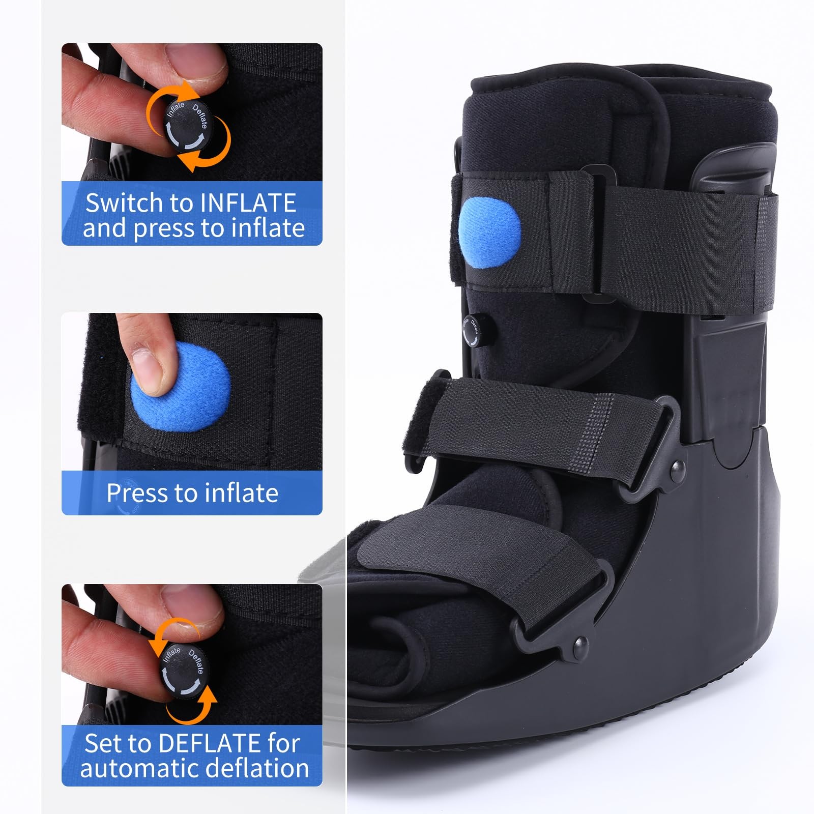 Inflatable Walking Boot, Air Cam Walker Fracture Boot Orthopaedic boot for Sp…