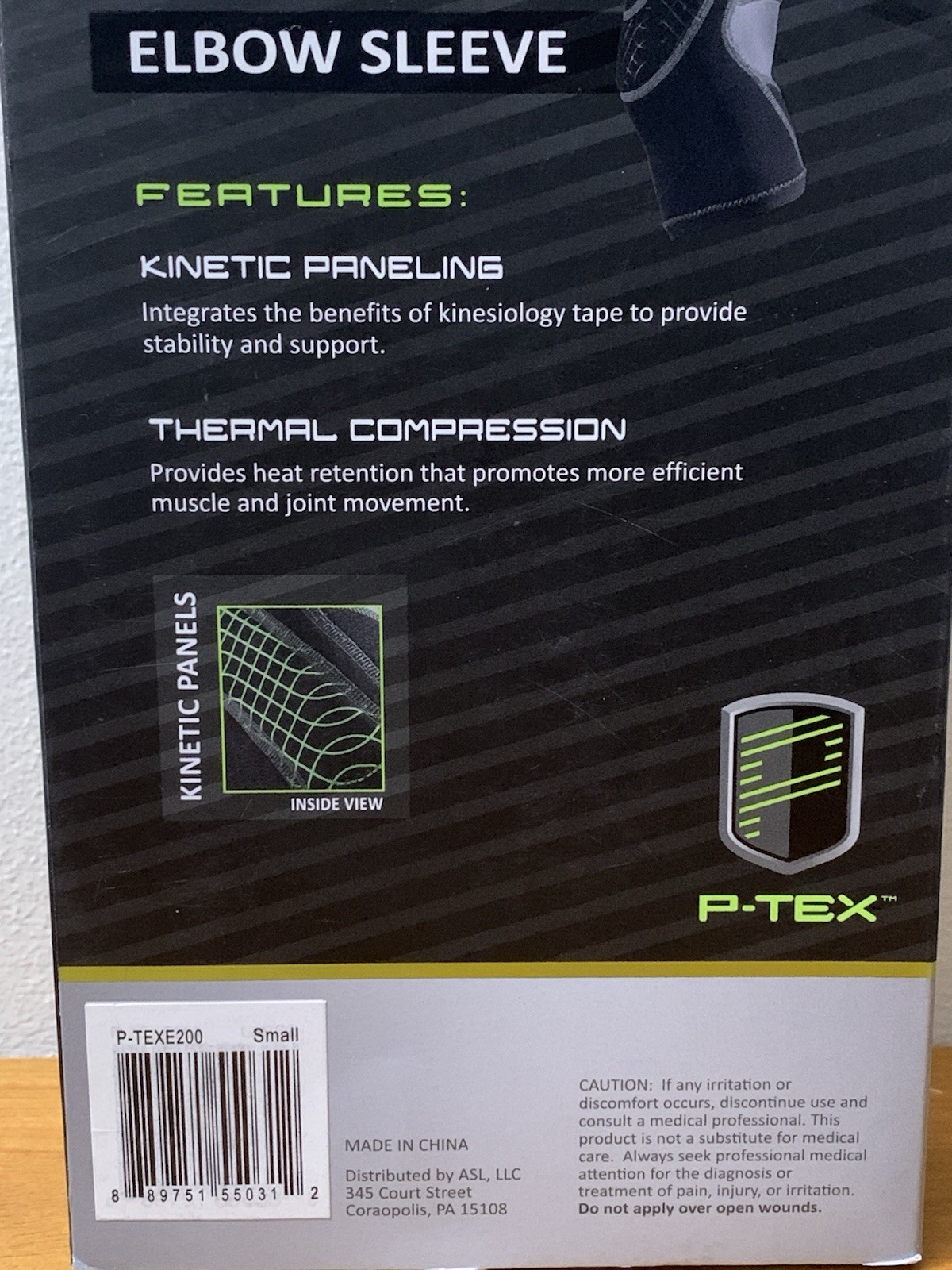 P-TEX ** PRO ELBOW SLEEVE** ” P-TEXE200“ **BLACK **NEW** Small