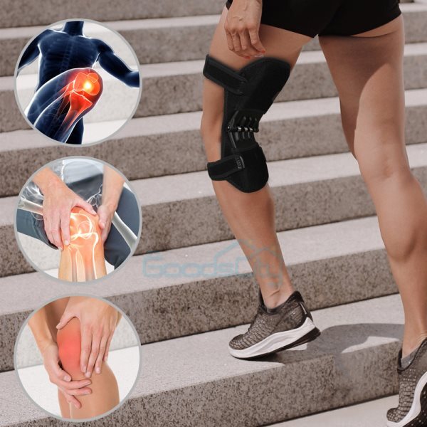 1/Pair Knee Pads Booster Joint Support Brace Lift Squat Sport Power Spring Force