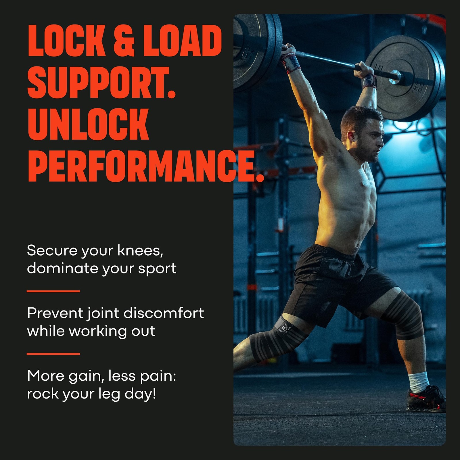 Knee Wraps (Pair) for Men & | Ideal for Cross Training, WODs, Gym Workouts, W…