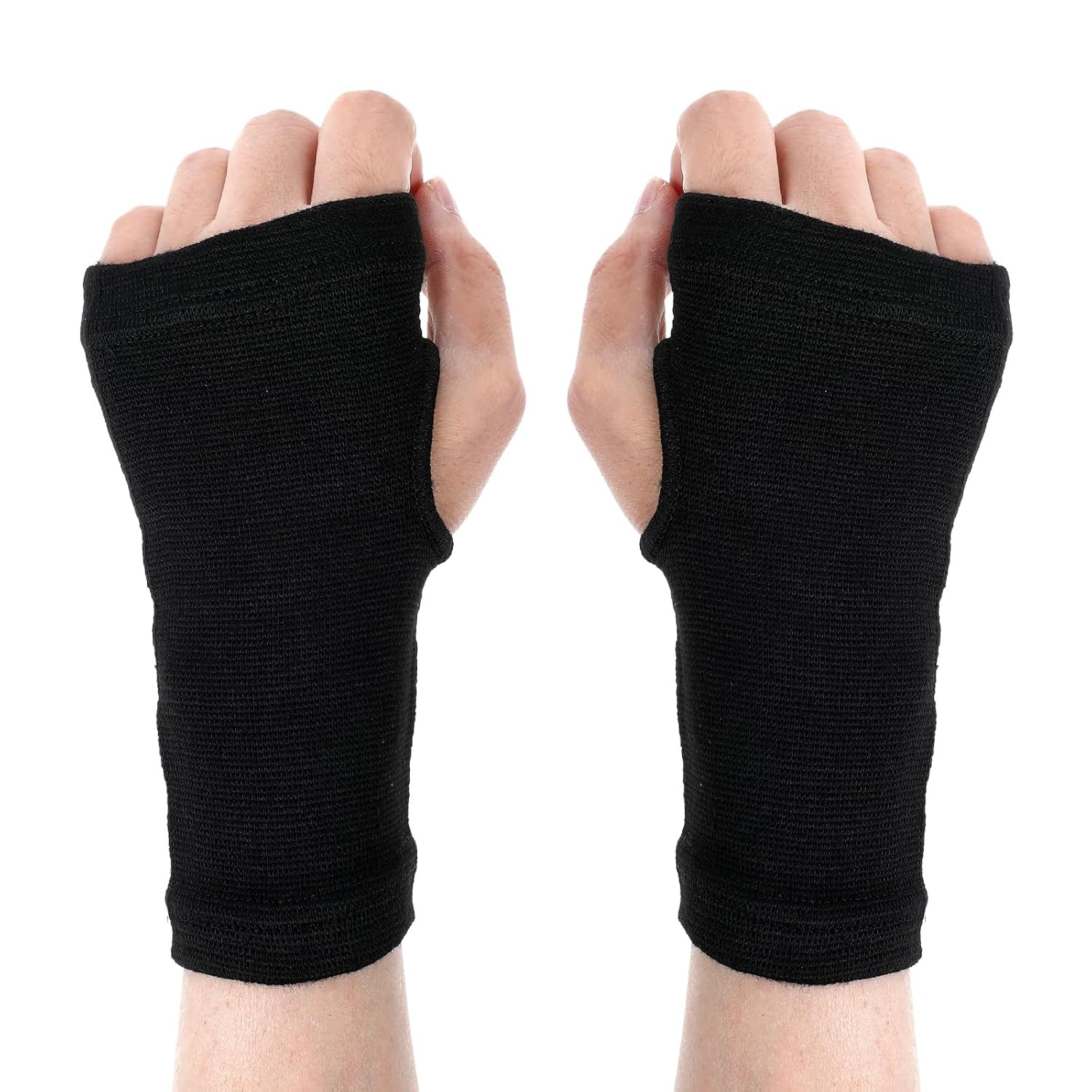 2 Pairs Palm Brace Wrist Support Sleeves Elastic Carpal Tunnel Gloves | Wrist