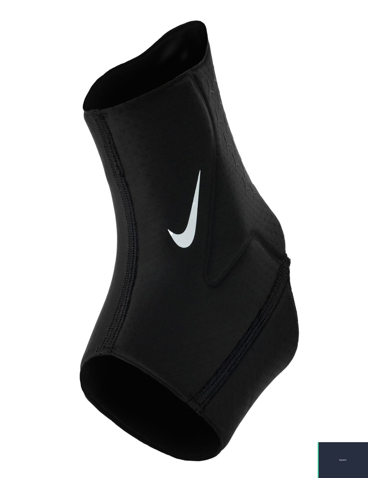 Ankle Support Sleeve Light Compression Black White XL Hook Loop Training