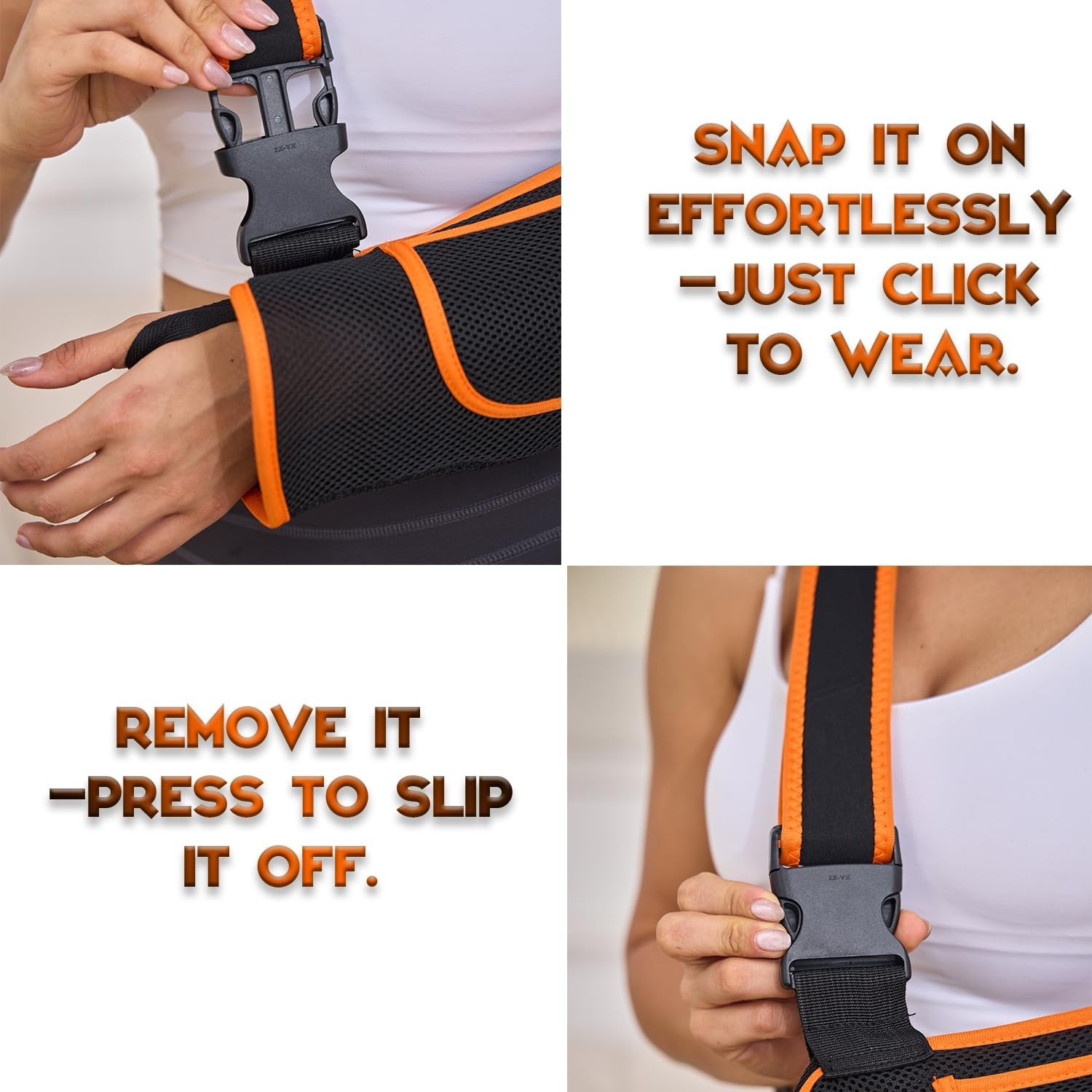 Cabestrillo de brazo ajustable para mujeres y hombres con tamaño mejorado