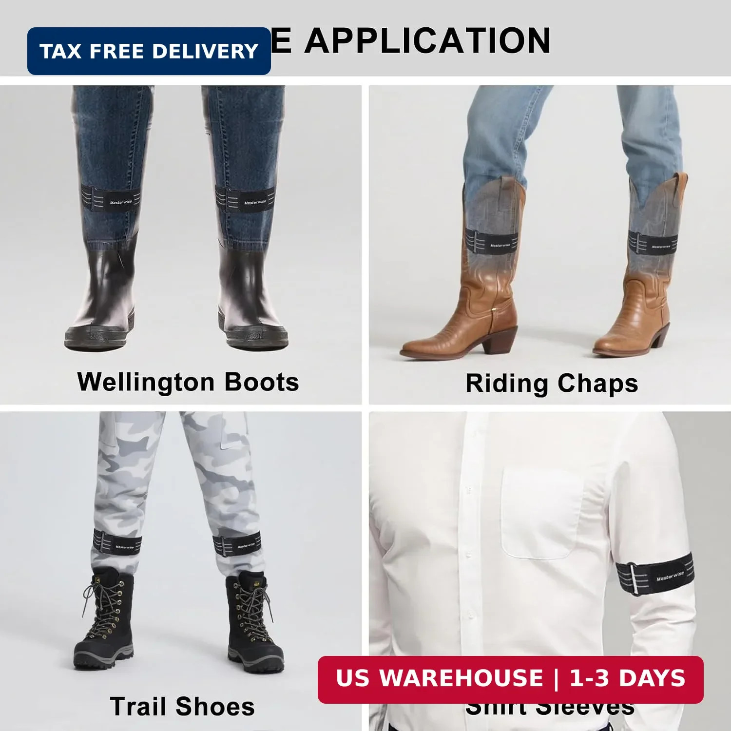 Adjustable Elastic Ankle Straps, Boot Straps for Cowboy Boots, Pant Leg Straps f