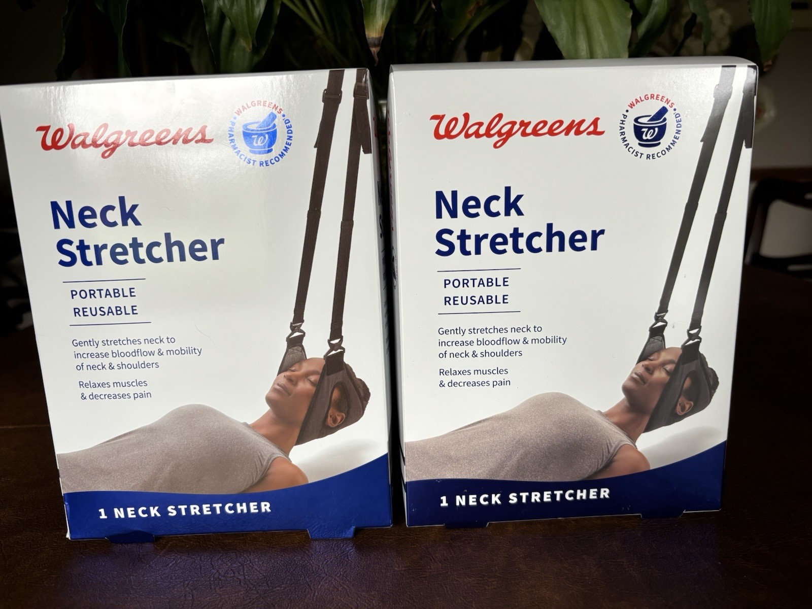 2 Walgreens Neck Stretcher Portable Reusable Adjustable Strap NEW IN BOXES