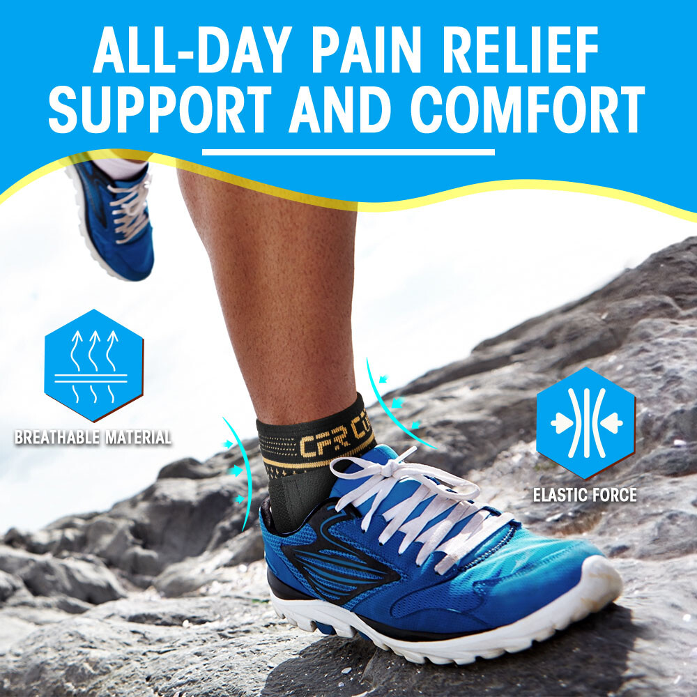 Ankle Brace Support Compression Sleeve Plantar Fasciitis Pain Relief -Foot Wrap