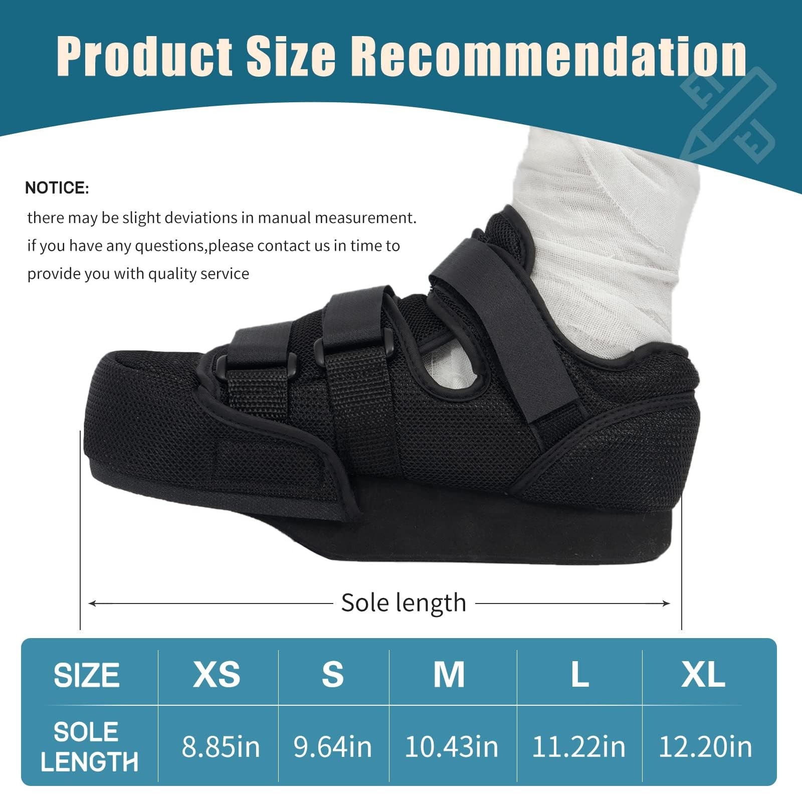 Forefoot Off-Loading Post Op Shoe Closed Toe Medical Walking Boot for Broken …