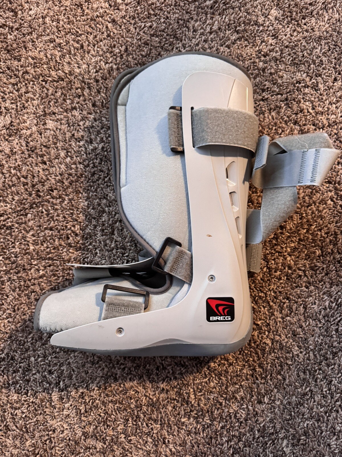Breg Genesis Full Shell Walker 4 Strap Tall Large Pump Walking Boot Gray M