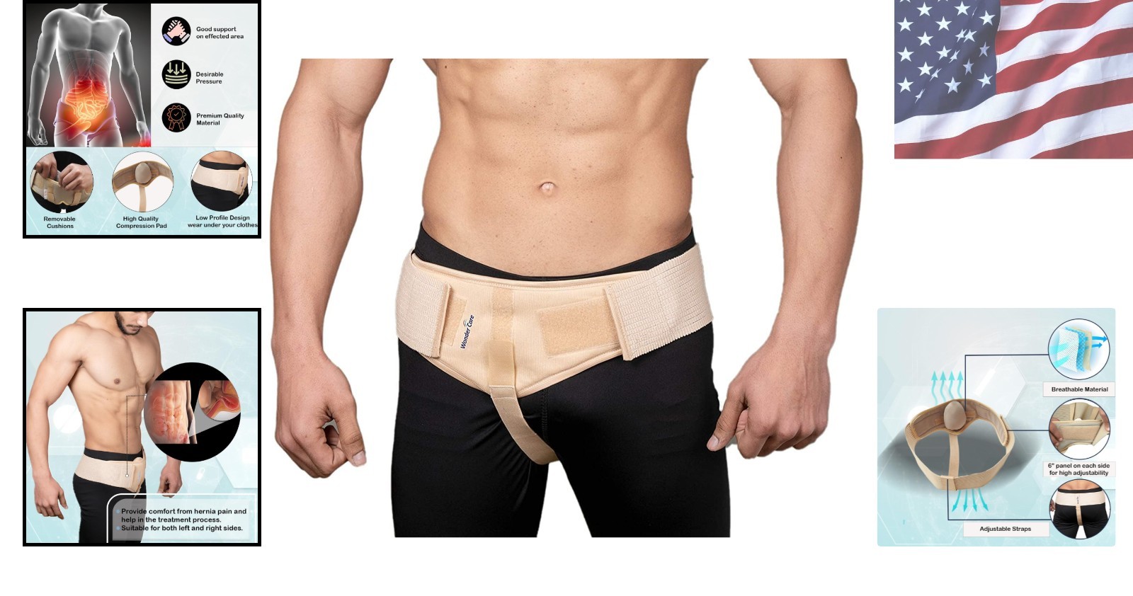 Adjustable Hernia Truss for Men – Comfortable Inguinal Support XL Size