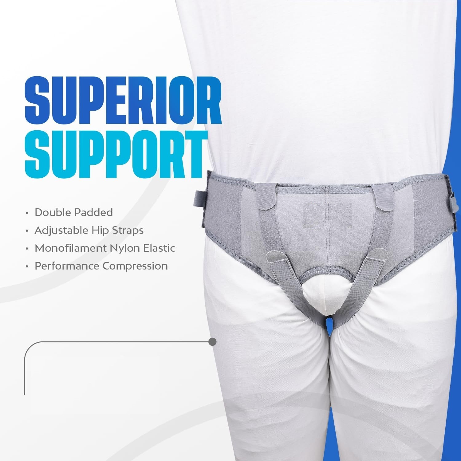“Hernia Belt For Men(Size-L) With Two Detachable Foam Pads Provide Support “