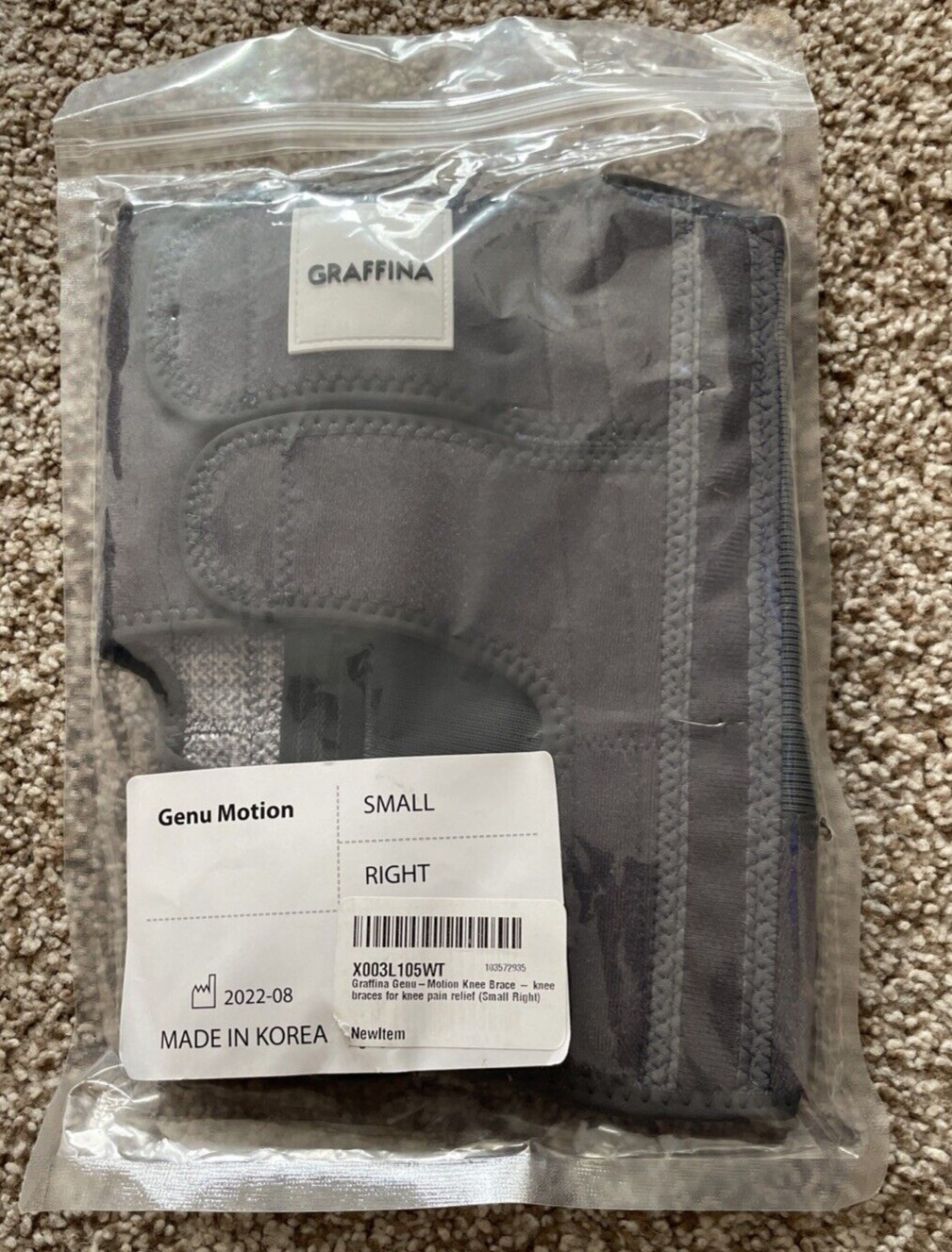 Graffina Genu Motion Knee Brace Small NEW
