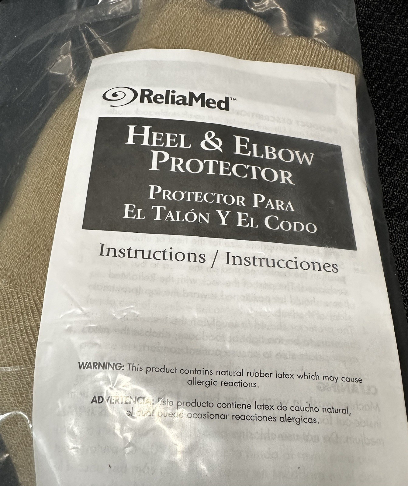 ReliaMed Heel And Elbow Protector Size L Beige Up To 19” Limb Circumference NEW