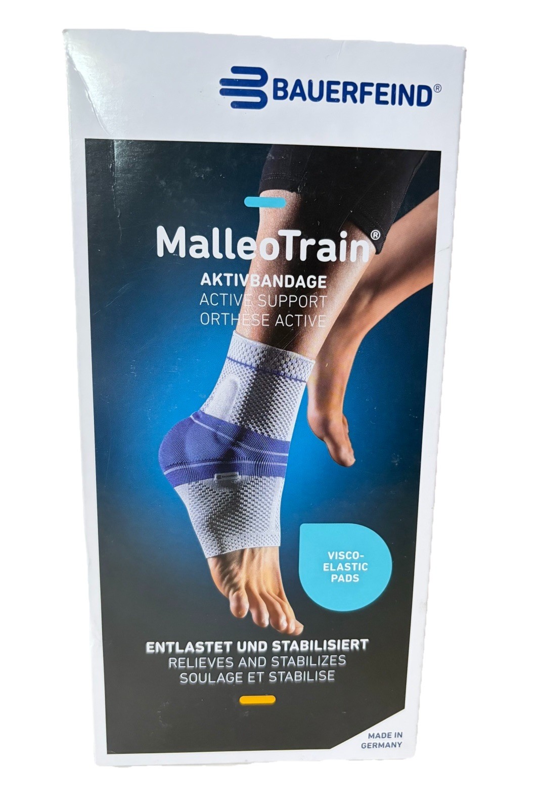 BAUERFEIND 11011102070701 – MalleoTrain Sleeve Ankle-Size 1, LEFT,BLACK,NewOpen