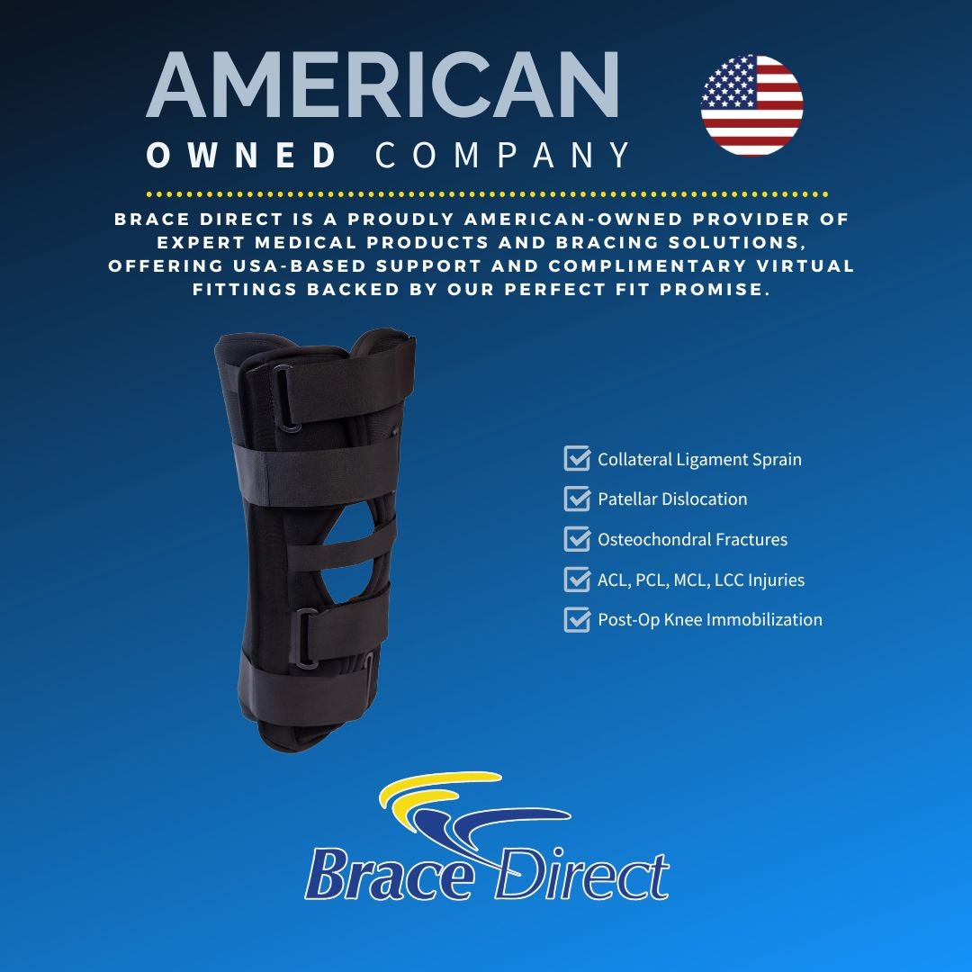 Tri Panel Knee Immobilizer for ACL, PCL, MCL, LCC Injury & Post Op Knee
