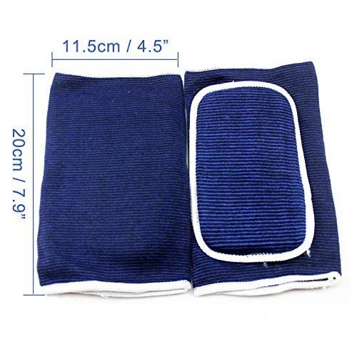 Pair Compression Elbow Pads Padded Arm Brace Support for Sports Basketball