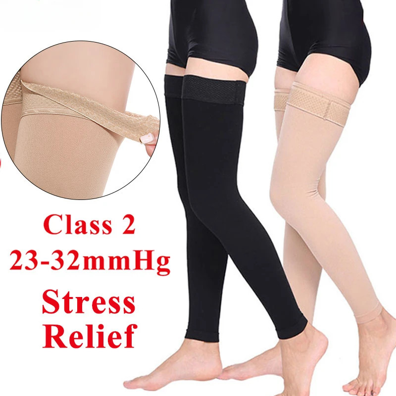 Unisex Compression Socks Level 2 23-32MMHG Thigh Stress Relief Stockings