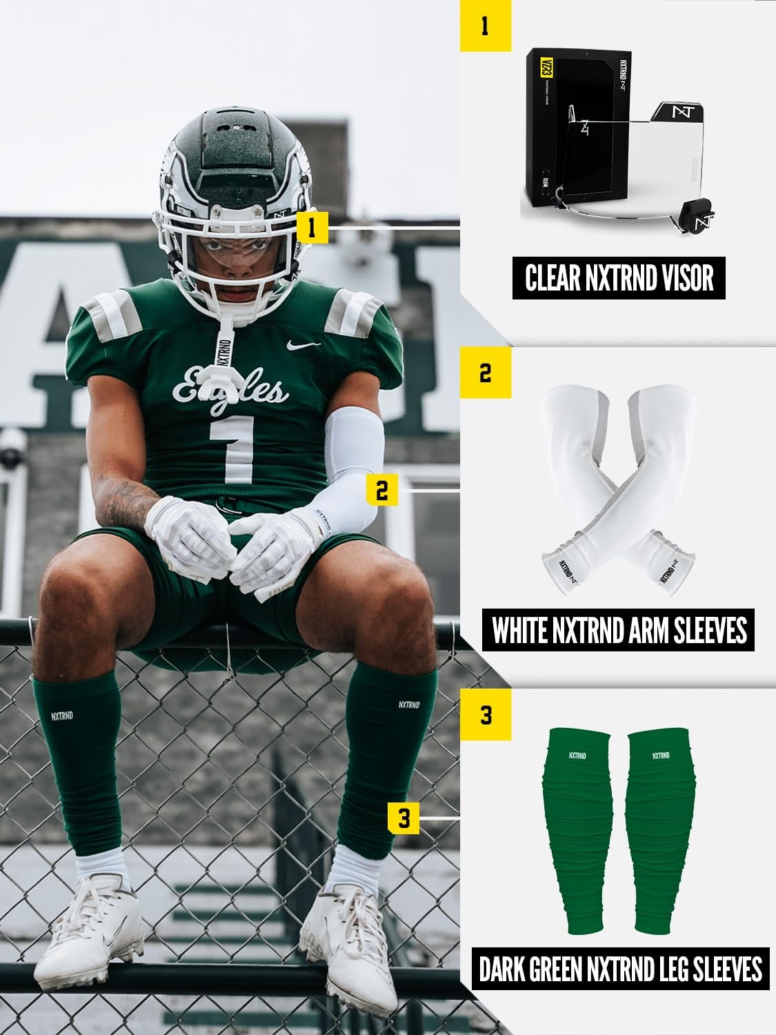 Nxtrnd Football Leg Sleeves, Calf Sleeves for Men & Boys, Sold as a Pair (Dar…