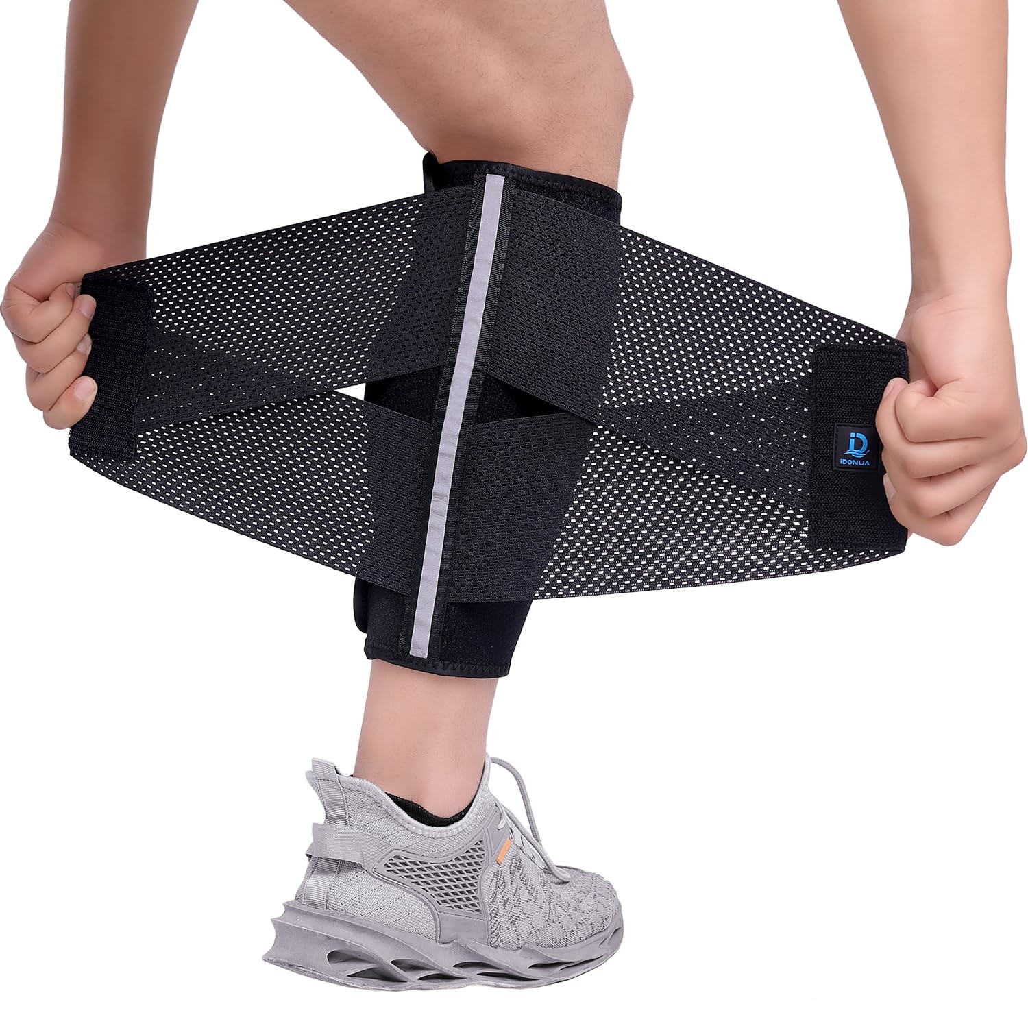 Calf Brace Compression for Torn Calf Muscle fit Men & Women, Innovative 2 Lay…