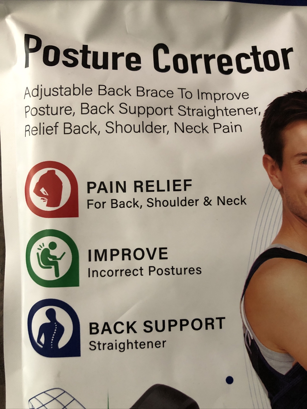 Caretras Posture Corrector For Women & Men Back & Shoulder Brace Size (M)