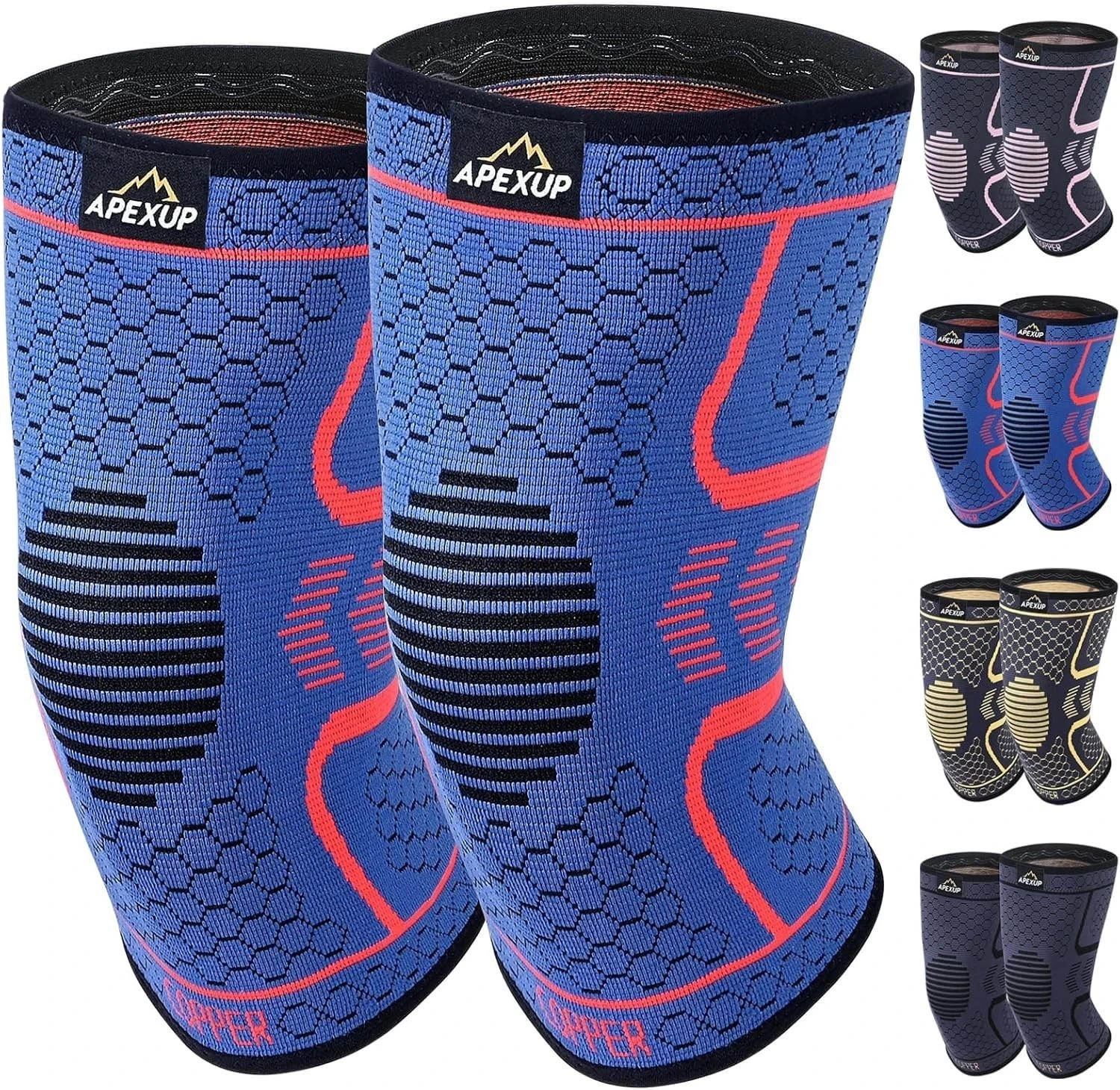 2 PCS Compression Knee Brace for Men, Women, Copper Compress Sleeve Top Quality