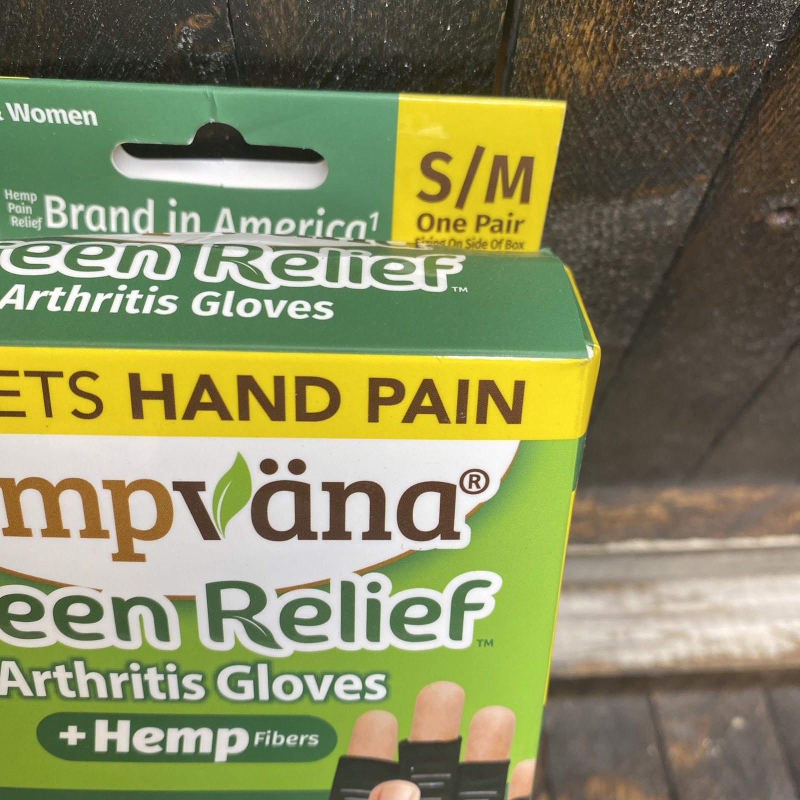 1 Pr Hempvana Sz L/XL Arthritis Hemp Gloves Unisex Adult W/Comfort Strap