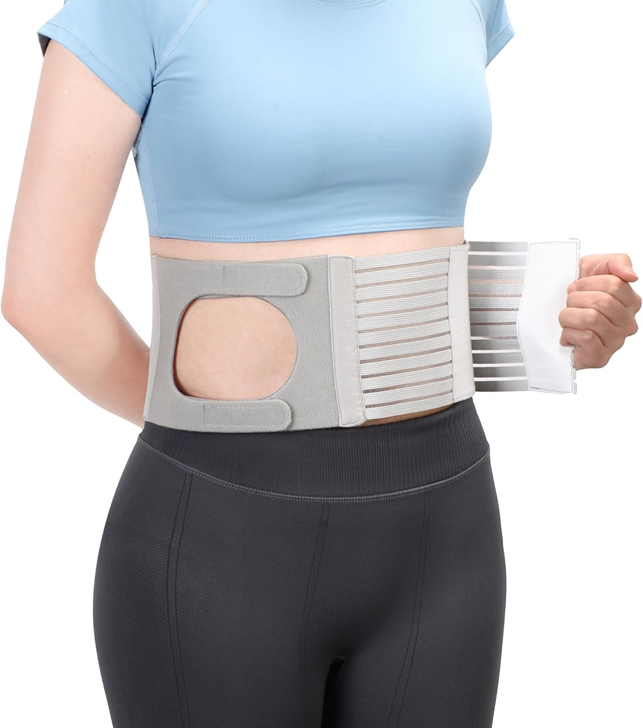 Adjustable Ostomy Hernia Belt for Men & Women – Breathable U-Shaped Design Stoma