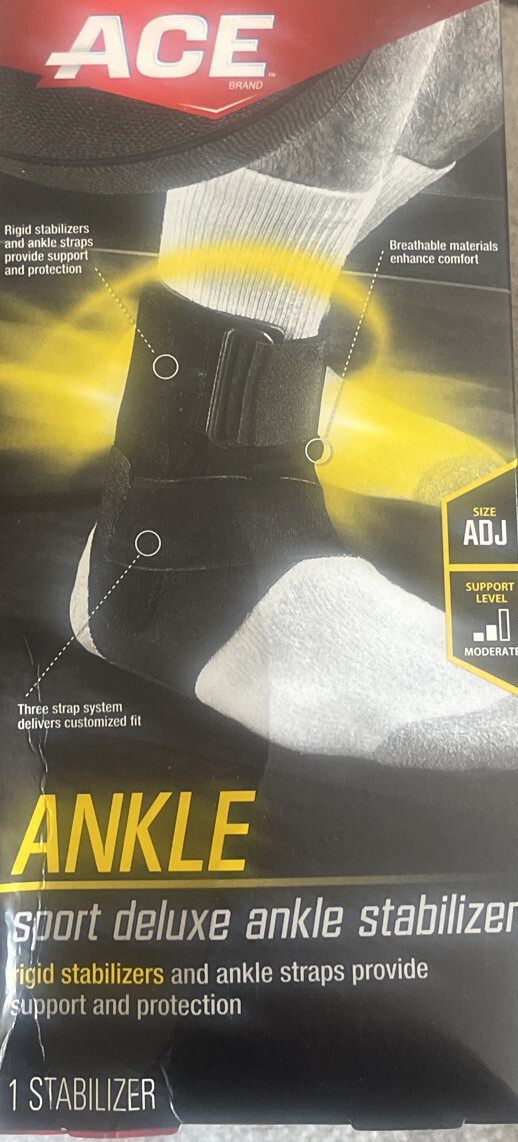 ACE Sport Deluxe Ankle Stabilizer, 901008, Adjustable New